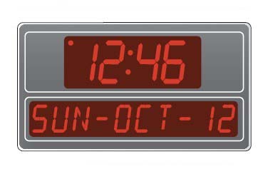 4 Digit Time & Date Glass Square Clock