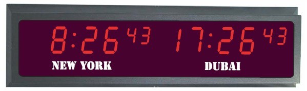 2 - ZONE, 6 Digit LED Clock