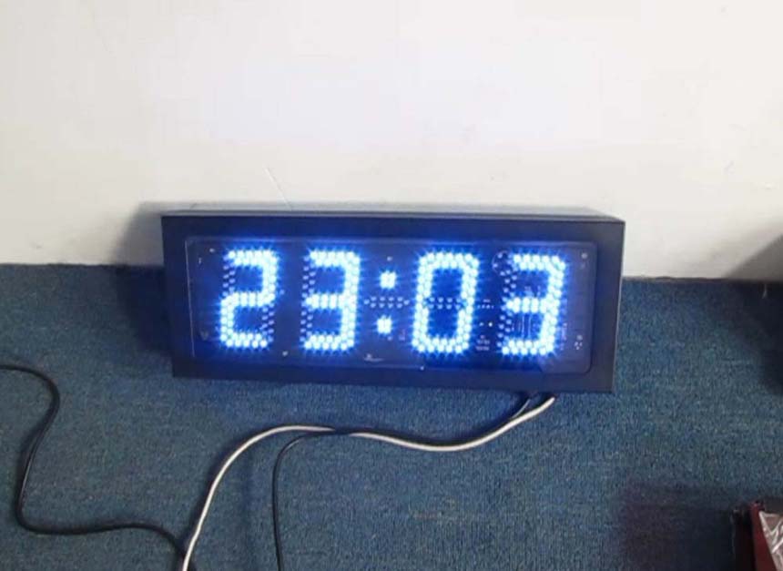 Outdoor LED Time&Temp Sign 5 High Digit LED Time Temperature Sign IP65 Cabinet