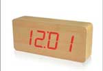 WOOD CALENDAR CLOCK